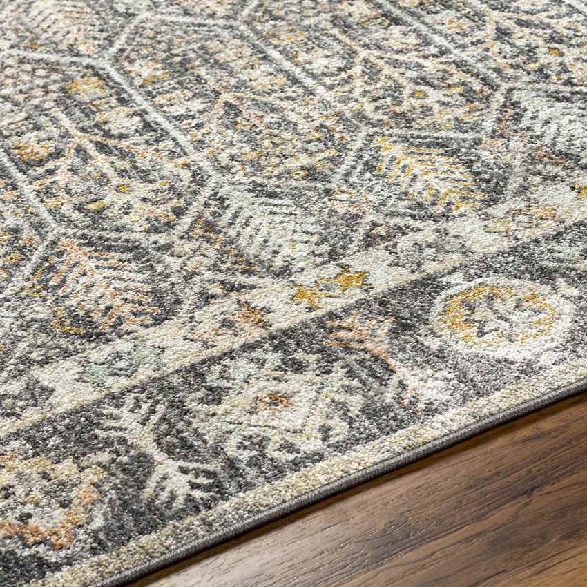 Joylynn Traditional Black/Burnt Orange Area Rug