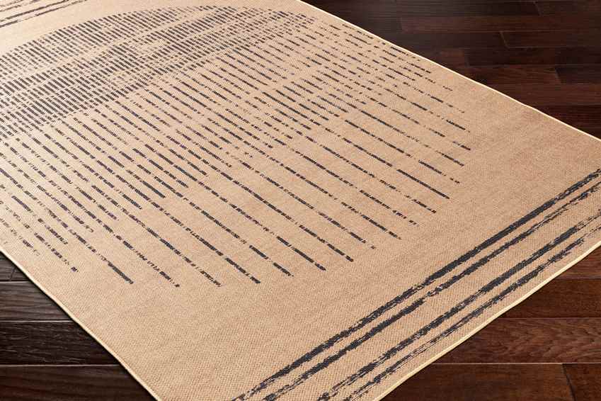Latarra Cottage Pecan/Black Washable Area Rug
