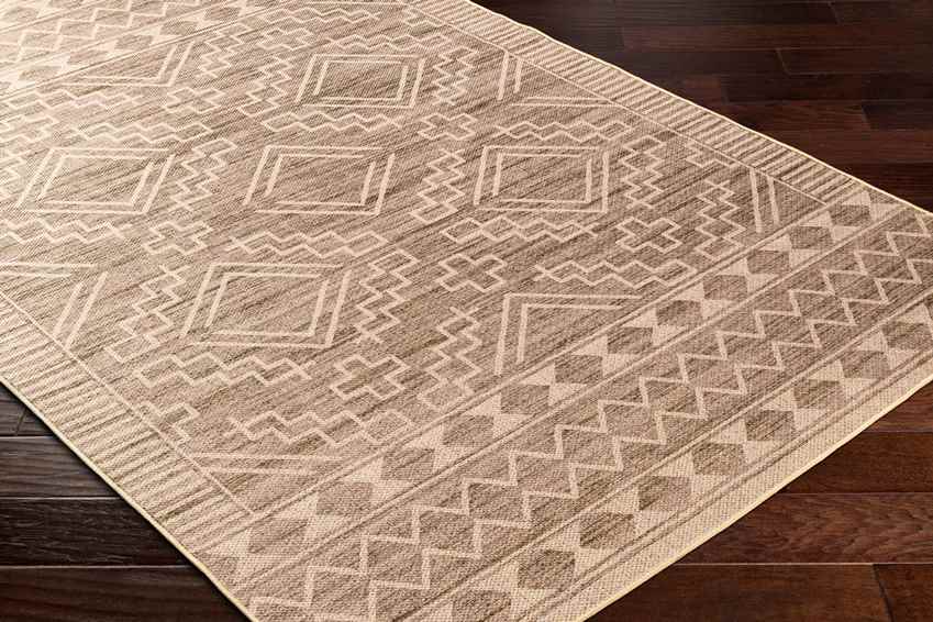 Tekoa Cottage Pecan/Brown Washable Area Rug