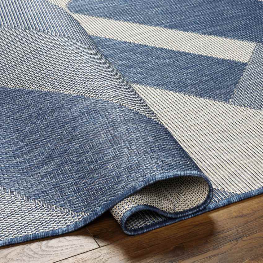 Chade Modern Navy/Ivory Area Rug