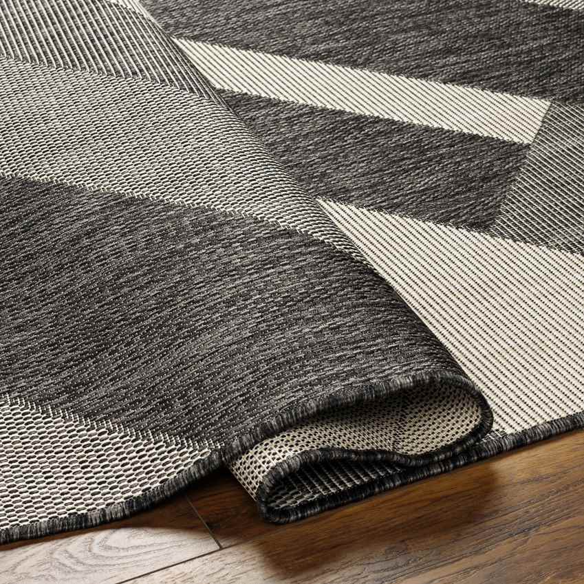 Chade Modern Black/Ivory Area Rug