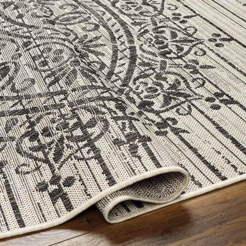 Marlea Traditional Black/Cream Area Rug