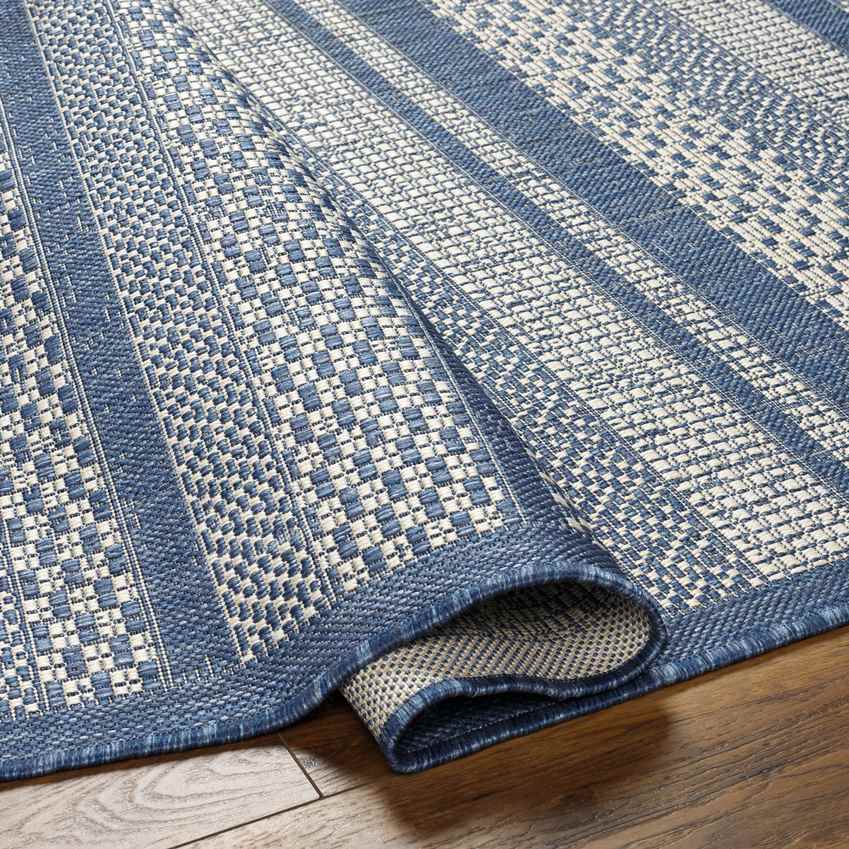 Marnae Modern Navy/Cream Area Rug