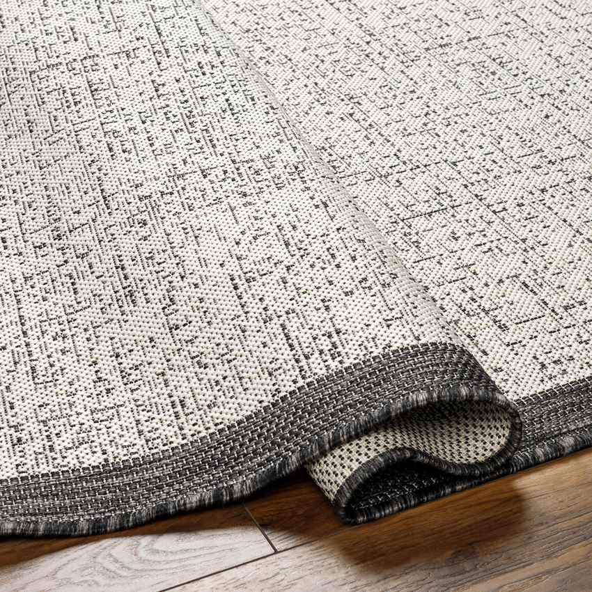 Mber Modern Black/Ivory Area Rug