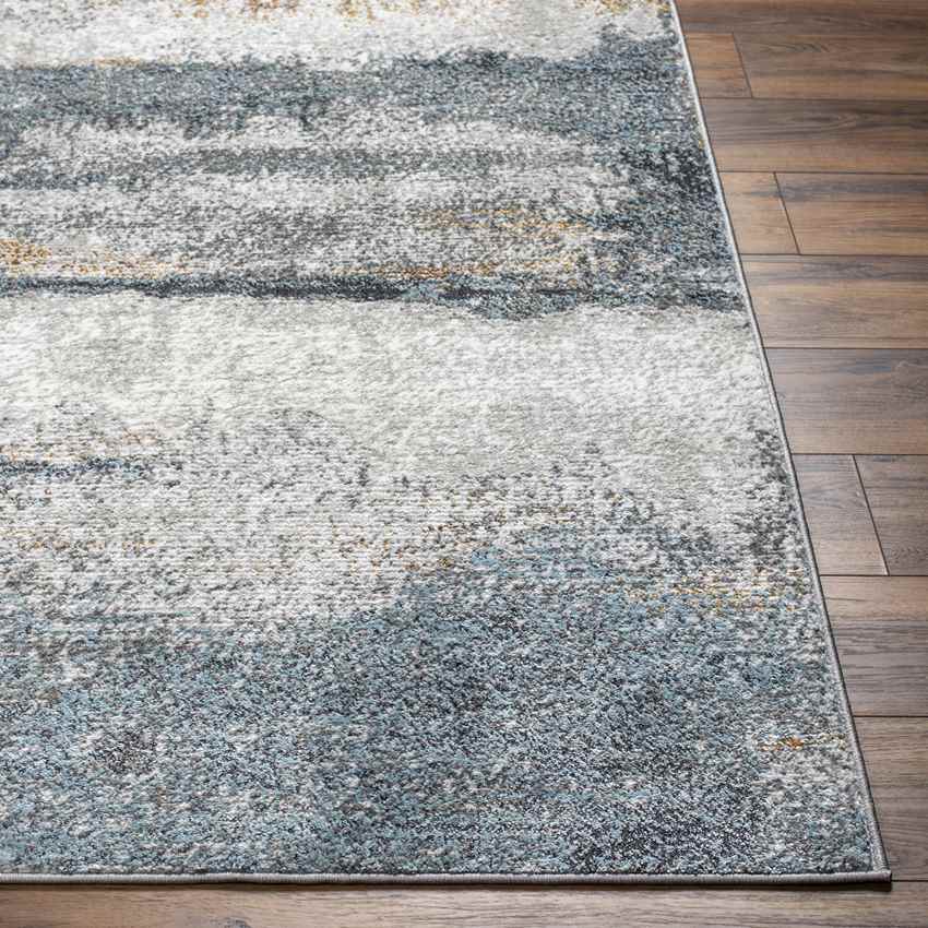 Lou Modern Sky Blue/Off-White Area Rug