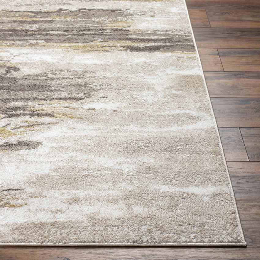 Hila Modern Dark Brown/Off-White Area Rug