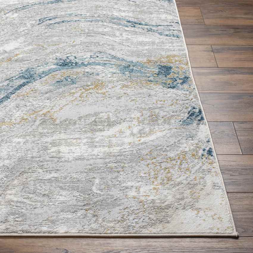 Yun Modern Dark Teal Area Rug