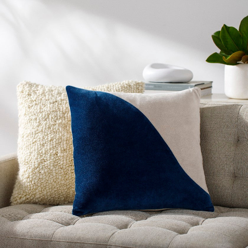 Devoris Marine Blue Pillow Cover