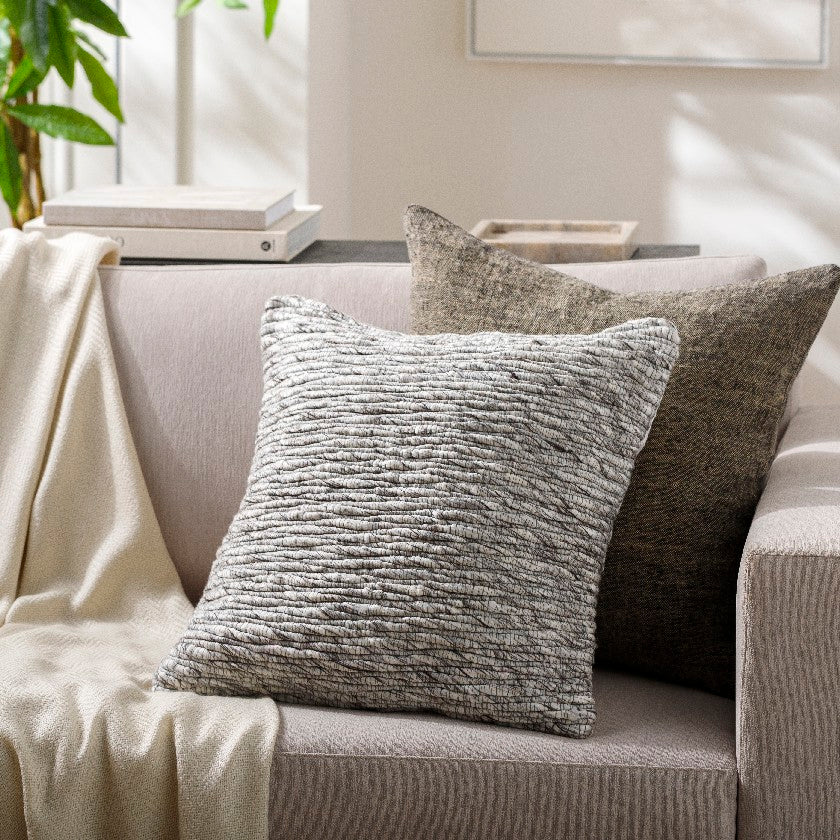 Ziyad Medium Gray Pillow Cover