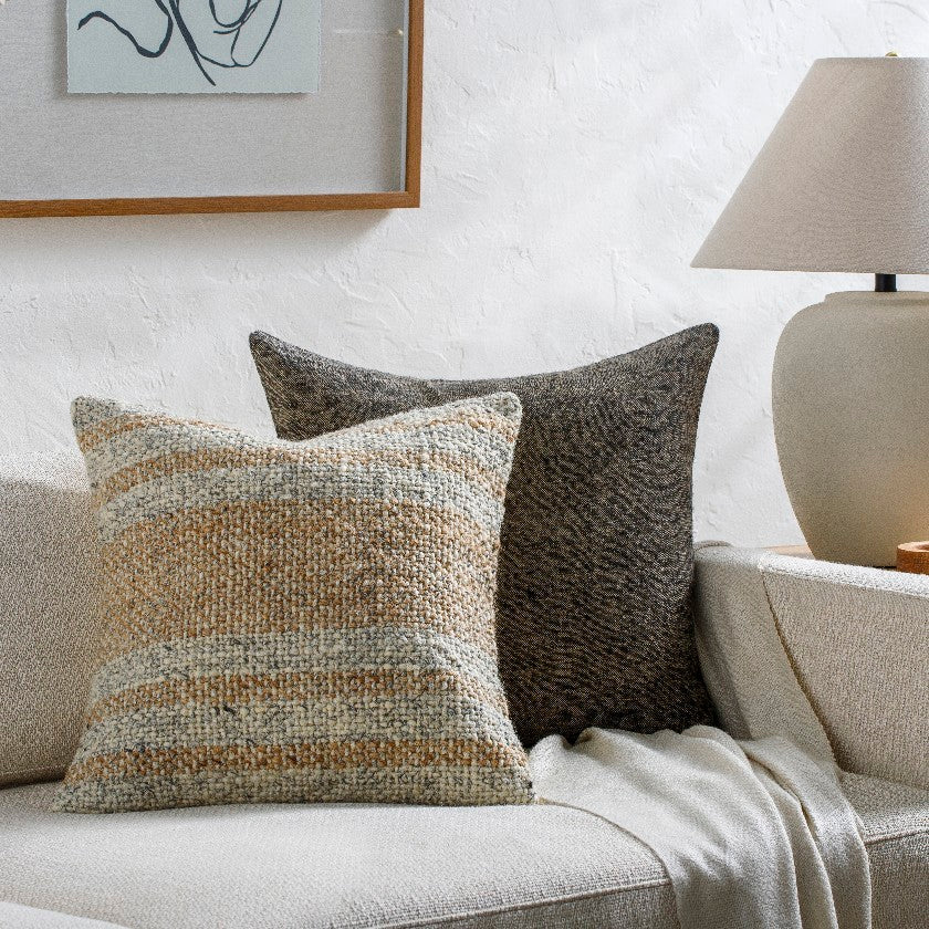 Denton Khaki Pillow Cover