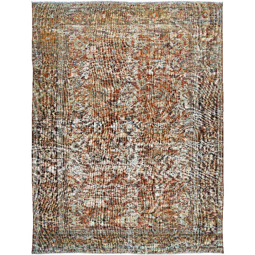 Michea Traditional Rust Area Rug