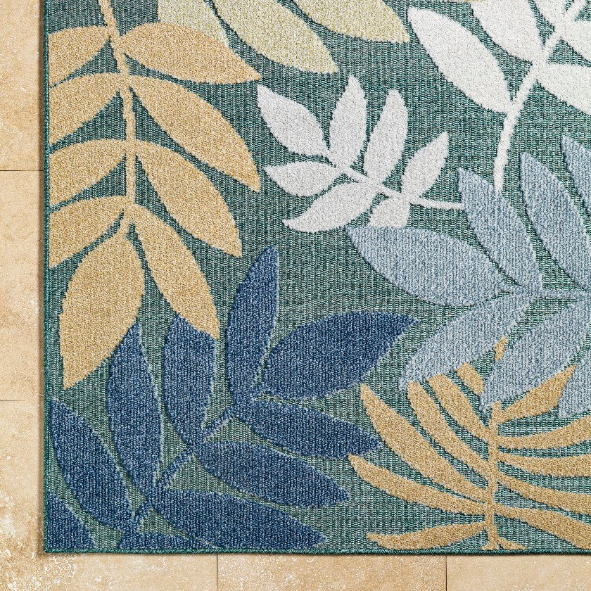 Iban Cottage Medium Green Area Rug