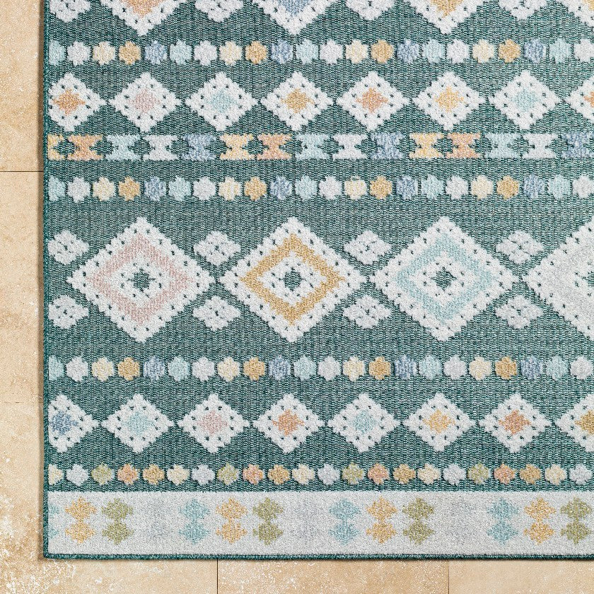 Zarinah Modern Medium Green Area Rug