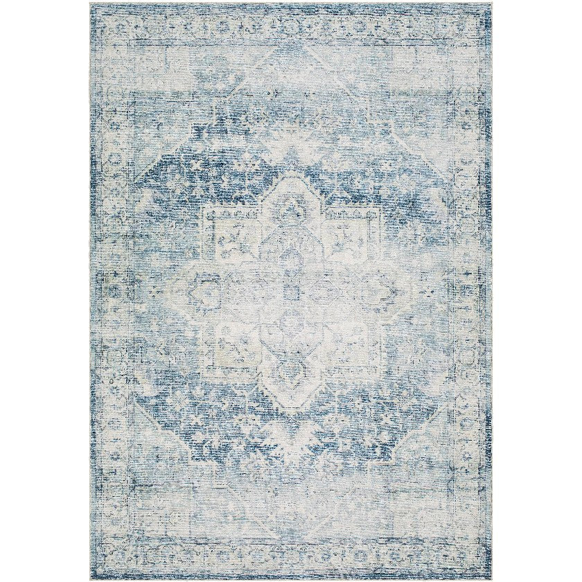 Sequia Traditional Slate Washable Area Rug