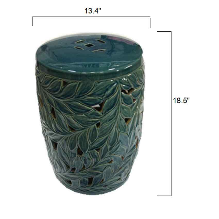 Alpbach Teal Garden Stool