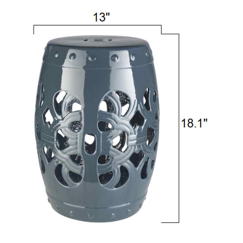 Saxen Teal Garden Stool