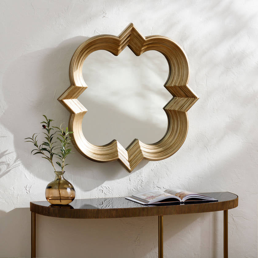 Megchelen Traditional Champagne Wall Mirror