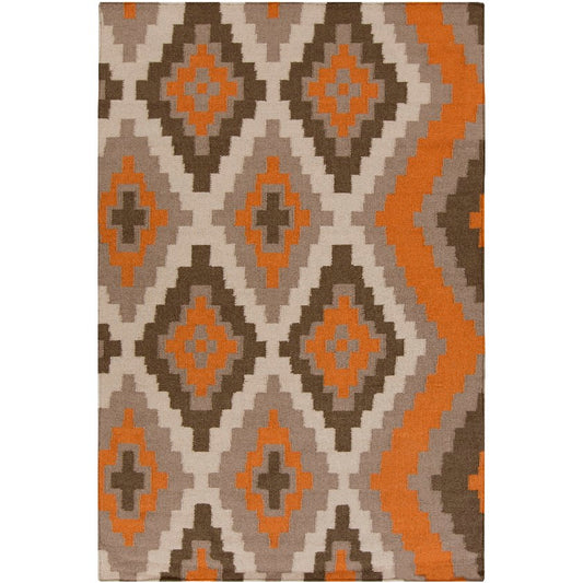 Ailey Global Orange/Gray Area Rug