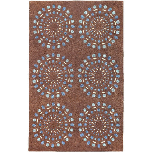 Wisch Cottage Dark Brown Area Rug