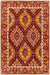 Chignik Traditional Burgandy Area Rug