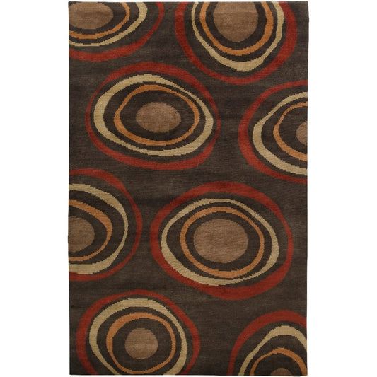 Dade Modern Dark Brown Area Rug