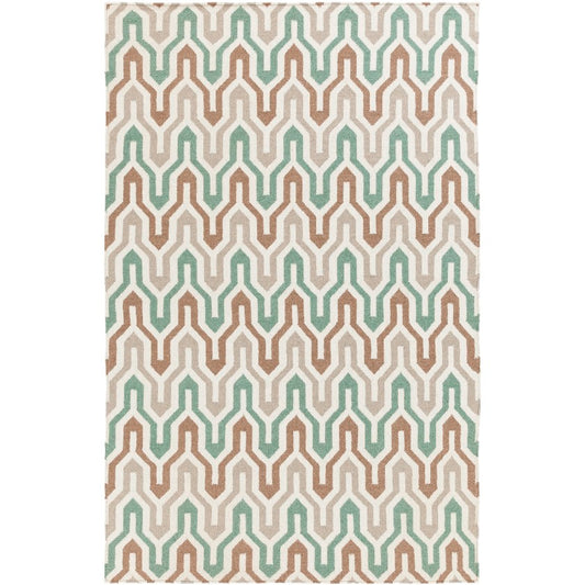 Earle Modern Orange/White Area Rug
