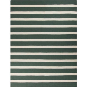 Fenwick Modern White/Peacock Green Area Rug