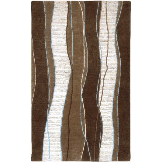 Harrell Modern Cream/Brown Area Rug