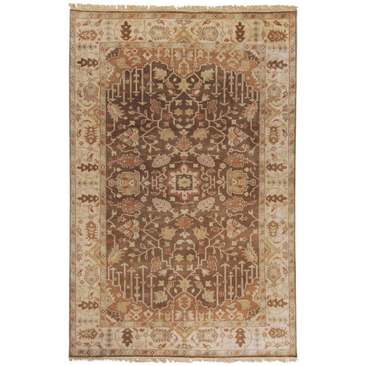 Hindsville Traditional Khaki/Taupe Area Rug