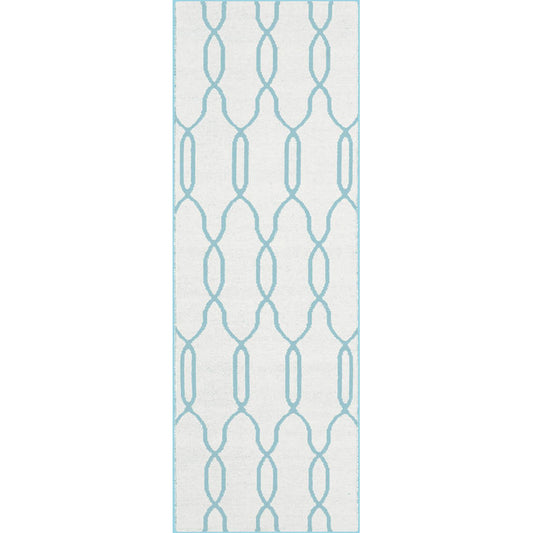 Homewood Modern White/Blue Area Rug