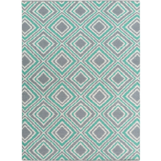 Holyoke Modern Ivory/Emerald Area Rug