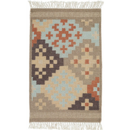 Hughson Global Blue/Beige/Brown Area Rug