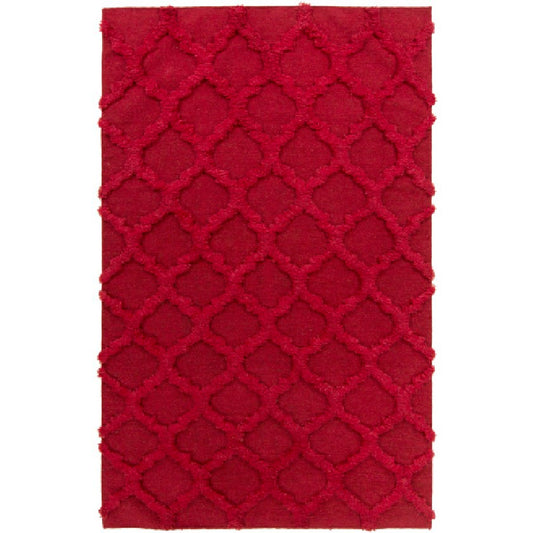 Huttig Modern Bright Red Area Rug