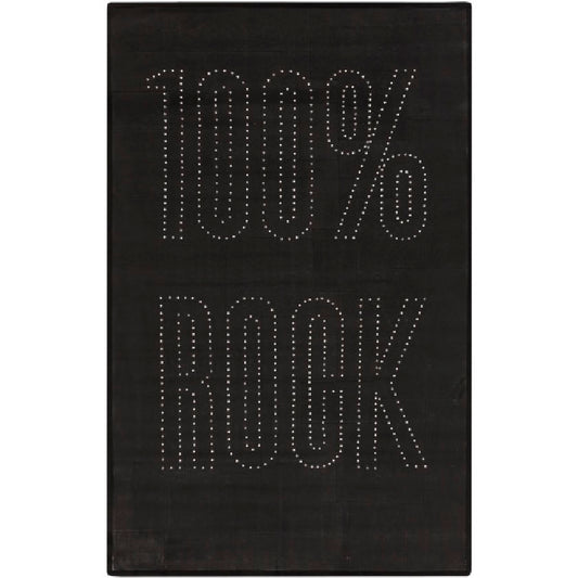 Menifee Modern Black/Metalic/Silver Area Rug