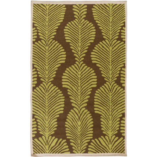 Millport Modern Lime/Dark Brown Area Rug