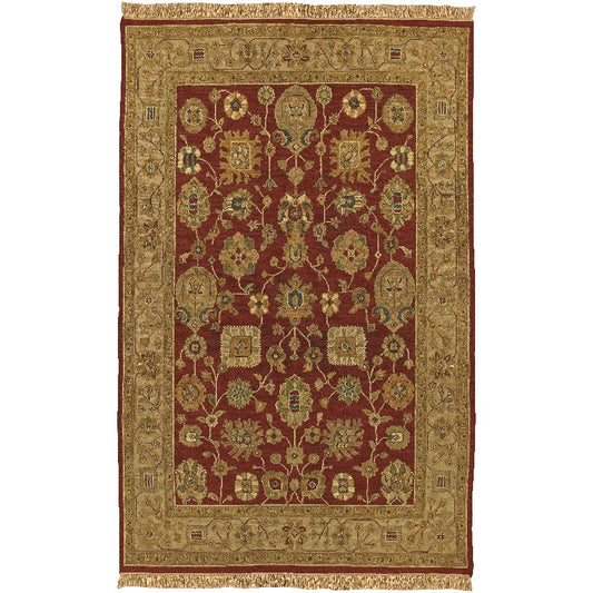 Subiaco Traditional Tan/Maroon Area Rug