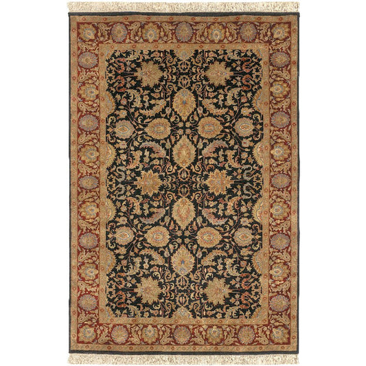 Walthourville Traditional Red/Green/Black Area Rug