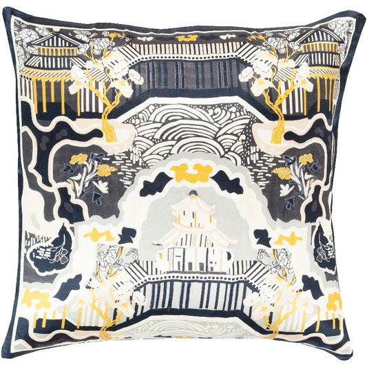 Heron Light Gray Pillow Cover