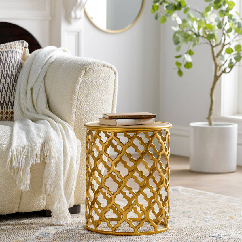 Pram Gold End Table