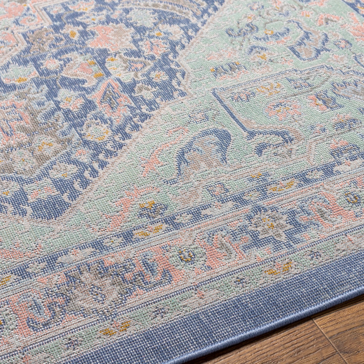 Agioi Traditional Dark Blue Area Rug