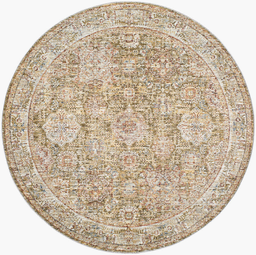 Belvue Traditional Olive Area Rug