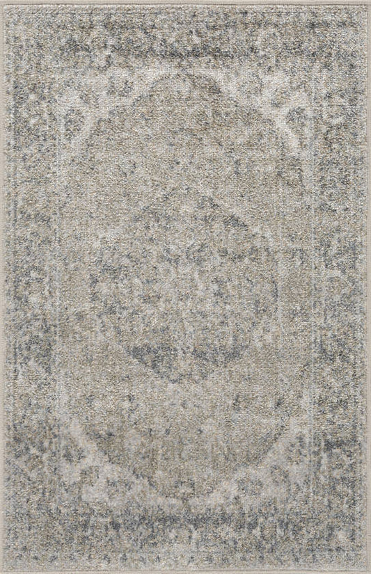 Edmonson Traditional Olive/Dark Blue Washable Area Rug