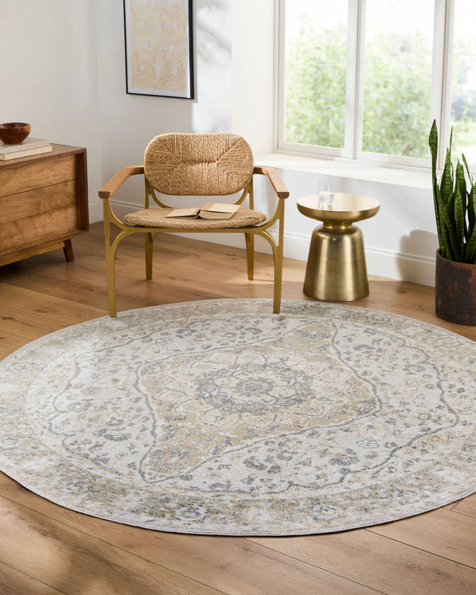 Eminence Traditional Camel Washable Area Rug
