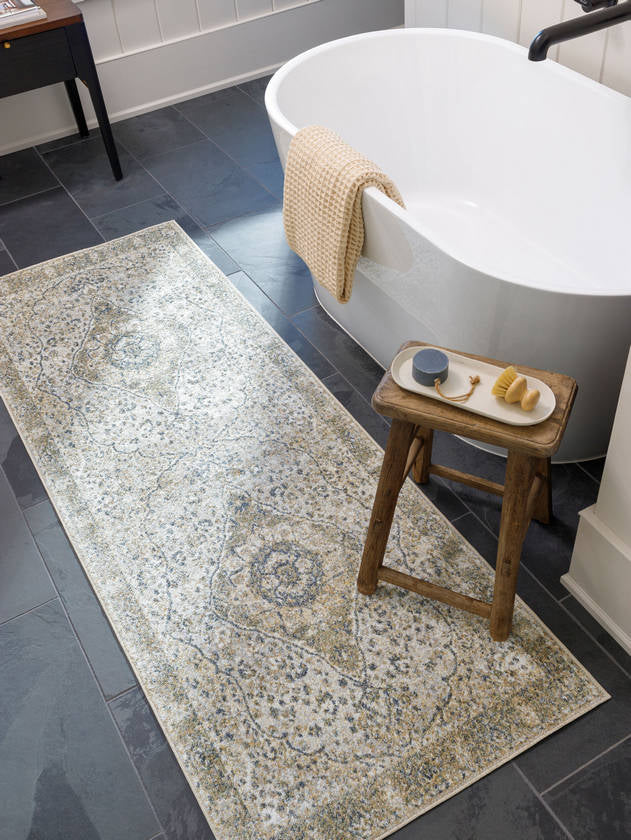 Eminence Traditional Camel Washable Area Rug