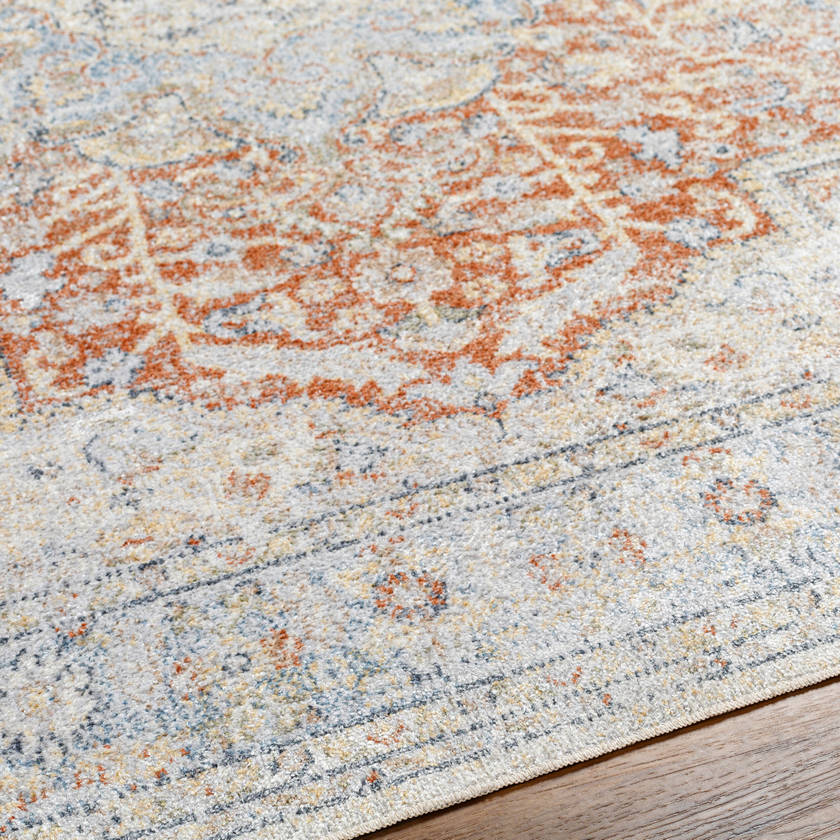 Hollyvilla Traditional Beige Washable Area Rug