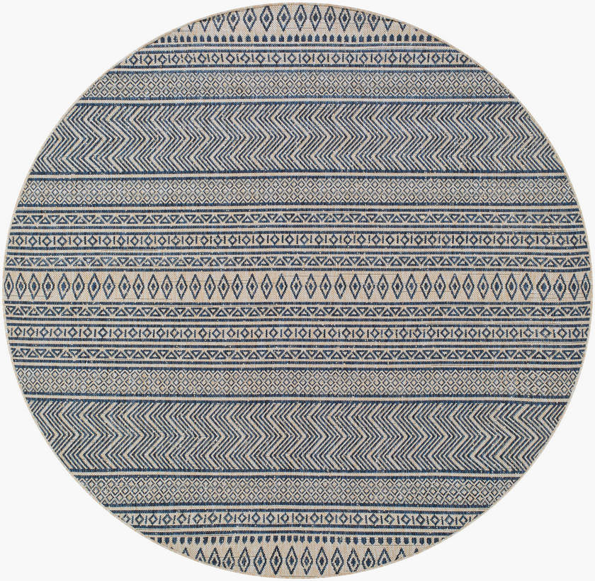 Antibes Global Navy Blue/Beige Area Rug