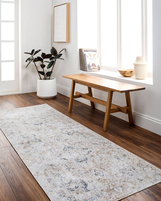 Moya Traditional Hickory Washable Area Rug