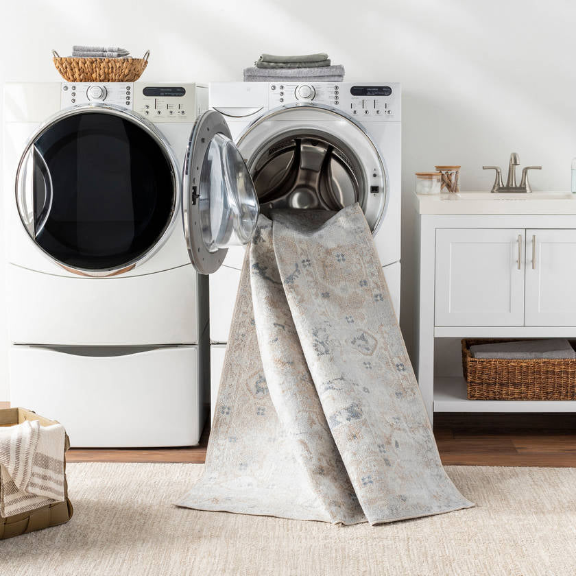 Moya Traditional Hickory Washable Area Rug