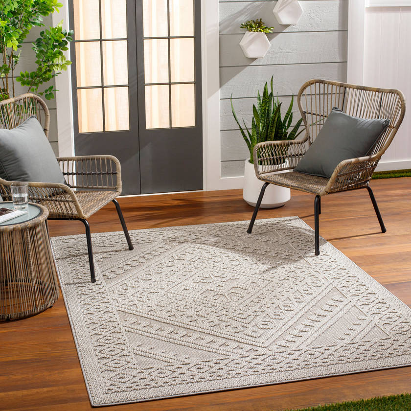 Lyndsie Modern Silver Gray/Camel Area Rug