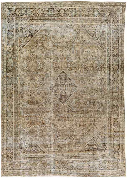 Traniece Traditional Dark Brown Area Rug